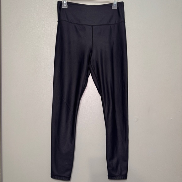 ZYIA Active Shiny Slick Black Cropped Leggings Size 8-10 Medium‎ - Picture 3 of 8